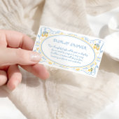 レモンフローライタリアンブライダルシャワーディスプレイシャワー エンクロージャーカード