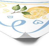 レモンフローライタリアンボウブライダルシャワーウェルカムフォア ポスター (角)