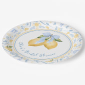 レモンフローライタリアンボウブライダルシャワー ペーパープレート (アングル)