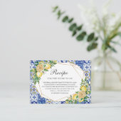 レモンフローラグリーンブライダルシャワー持参レシピ エンクロージャーカード