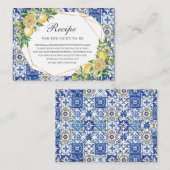 レモンフローラグリーンブライダルシャワー持参レシピ エンクロージャーカード