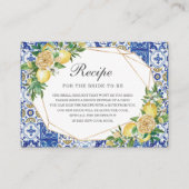 レモンフローラグリーンブライダルシャワー持参レシピ エンクロージャーカード (正面)