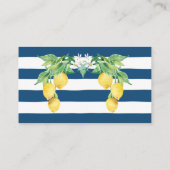 レモンフローラシトラスブルーホワイトブックスベビー エンクロージャーカード (裏面)