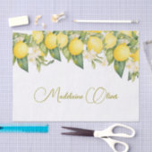 レモンフローラシトラスモダンパーソナルデザイン 薄葉紙 (クラフト)