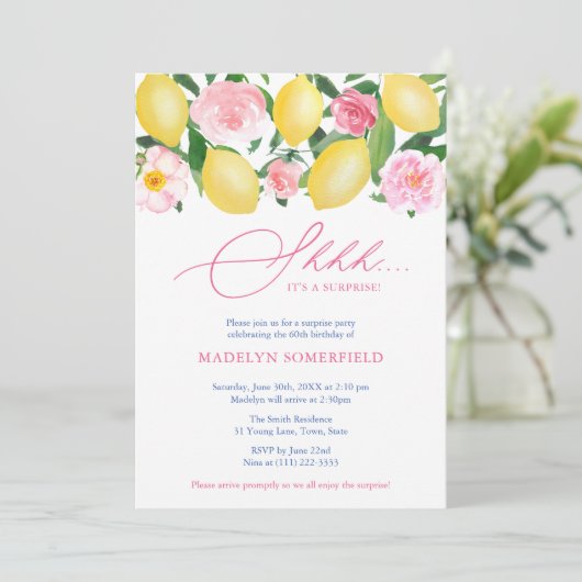 レモンフローラシーッ!サプライズレディーバースデーパーティー 招待状 (スタンド正面)