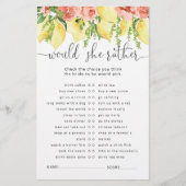 レモンフローラブライダルシャワーゲーム (正面)