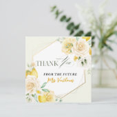 レモンフローラブライダルシャワーサンキューカード (スタンド正面)