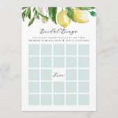 レモンフローラブライダルシャワービンゴゲームカード 招待状 (正面)