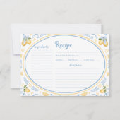 レモンフローラブライダルシャワーレシピカード (正面)