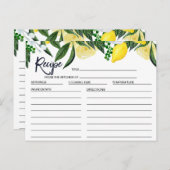 レモンフローラブライダルシャワーレシピカード ポストカード (正面/裏面)