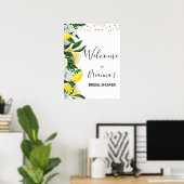 レモンフローラメインスクイーズブライダルシャワーへようこそ ポスター (ホームオフィス)