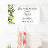 レモンフローラメイン絞りブライダルシャワーバナー 横断幕 (インサイチュ)