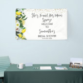 レモンフローラメイン絞りブライダルシャワーバナー 横断幕 (トレードショー)