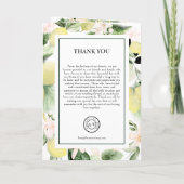 レモンフローラモノグラム結婚ホワイトの折り畳み プログラム (裏面)