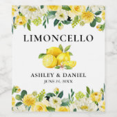 レモンフローラリモ結婚ンチェロボトルラベル ワインラベル (シングルラベル)