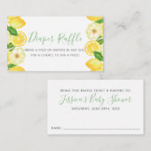 レモンフローラリースシトラス、おむつラッフルチケット エンクロージャーカード (正面/裏面)