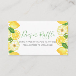 レモンフローラリースシトラス、おむつラッフルチケット エンクロージャーカード