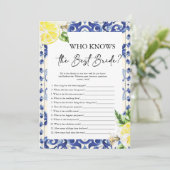 レモンフローラ地中海のブライダルシャワーゲーム 招待状 (スタンド正面)