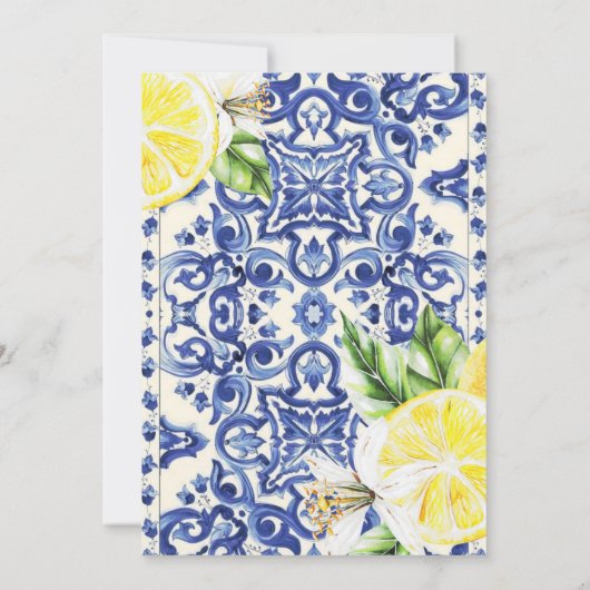レモンフローラ地中海のブライダルシャワーゲーム 招待状 (裏面)