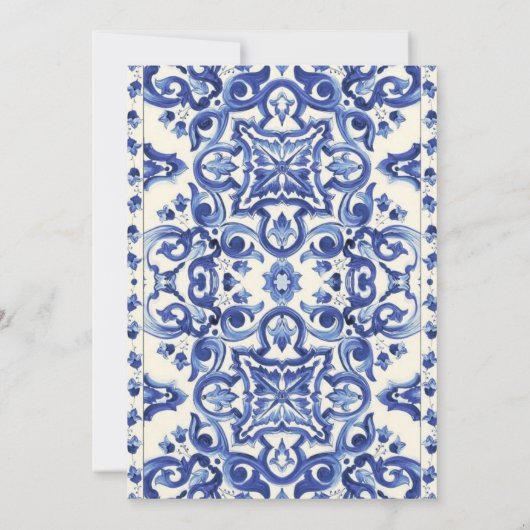 レモンフローラ地中海のブライダルシャワー 招待状 (裏面)