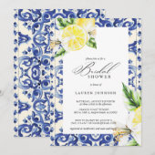 レモンフローラ地中海のブライダルシャワー 招待状 (正面/裏面)