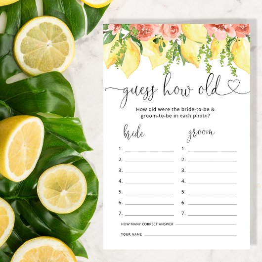 レモンフローラ彼らは新婦シャワーゲームを何歳だった