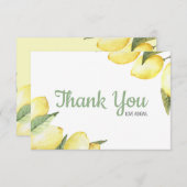レモンフローラ水彩サンキューカード サンキューカード (正面/裏面)