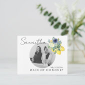 レモンフローラ私のメイド・オブ・オーナー（花嫁付き添い人）写真 サンキューカード (スタンド正面)
