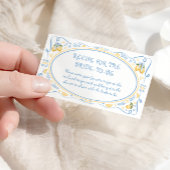 レモンブイタリアンイダルシャワーレシピfor the Bride En エンクロージャーカード