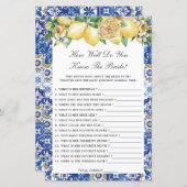 レモンブライダルどのように良く花嫁ゲームを知っている (正面/裏面)