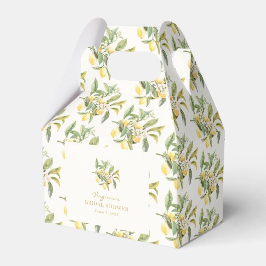 レモンブライダルシャワーお願い箱 フェイバーボックス (正面サイド)