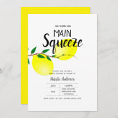 レモンブライダルシャワーが彼女のメイン絞り招待状を見つけた 招待状 (正面/裏面)