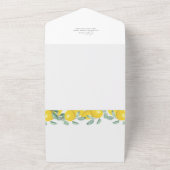 レモンブライダルシャワーとレシピカード オールインワン招待状 (外側)