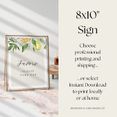 レモンブライダルシャワーの好意の表の記号 ポスター