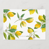 レモンブライダルシャワーアドバイスとウィッシュカード アドバイスカード (裏面)