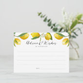 レモンブライダルシャワーアドバイスとウィッシュカード アドバイスカード (スタンド正面)