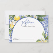 レモンブライダルシャワーアドバイスの花嫁カード 招待状 (正面)