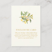 レモンブライダルシャワーエンクロージャカード エンクロージャーカード (正面)