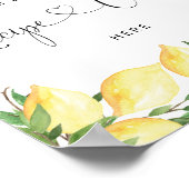 レモンブライダルシャワーサインレシピカードはこちらポスター ポスター (角)