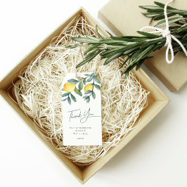 レモンブライダルシャワーサンキューメッセージカード ギフトタグ