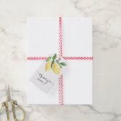 レモンブライダルシャワージュースメッセージカード ギフトタグ (より糸付き)
