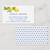 レモンブライダルシャワーディスプレイシャワー エンクロージャーカード (正面/裏面)