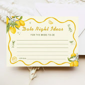 レモンブライダルシャワーデイトナイトアイディアカード 招待状
