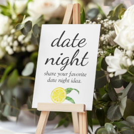 レモンブライダルシャワーデイトナイトサイン ポスター