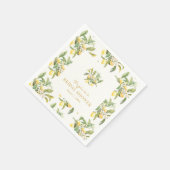 レモンブライダルシャワーナプキンス スタンダードカクテルナプキン (角)