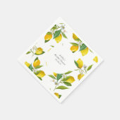レモンブライダルシャワーパーソナライズされたパーティー スタンダードカクテルナプキン (角)