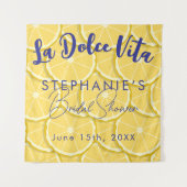 レモンブライダルシャワーフォトブースBackdrop Tapestry タペストリー (正面)