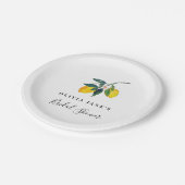 レモンブライダルシャワープレート,トロピカル ペーパープレート (アングル)