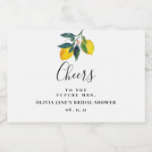 レモンブライダルシャワーミニ スパークリングワインラベル (シングルラベル)