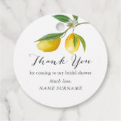 レモンブライダルシャワーメッセージカード フェイバータグ (裏面)